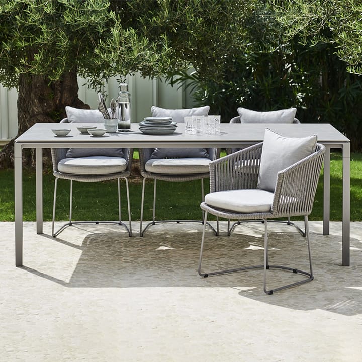 Tavolo da pranzo Pure - Grigio cemento-bianco 200x100 cm - Cane-line