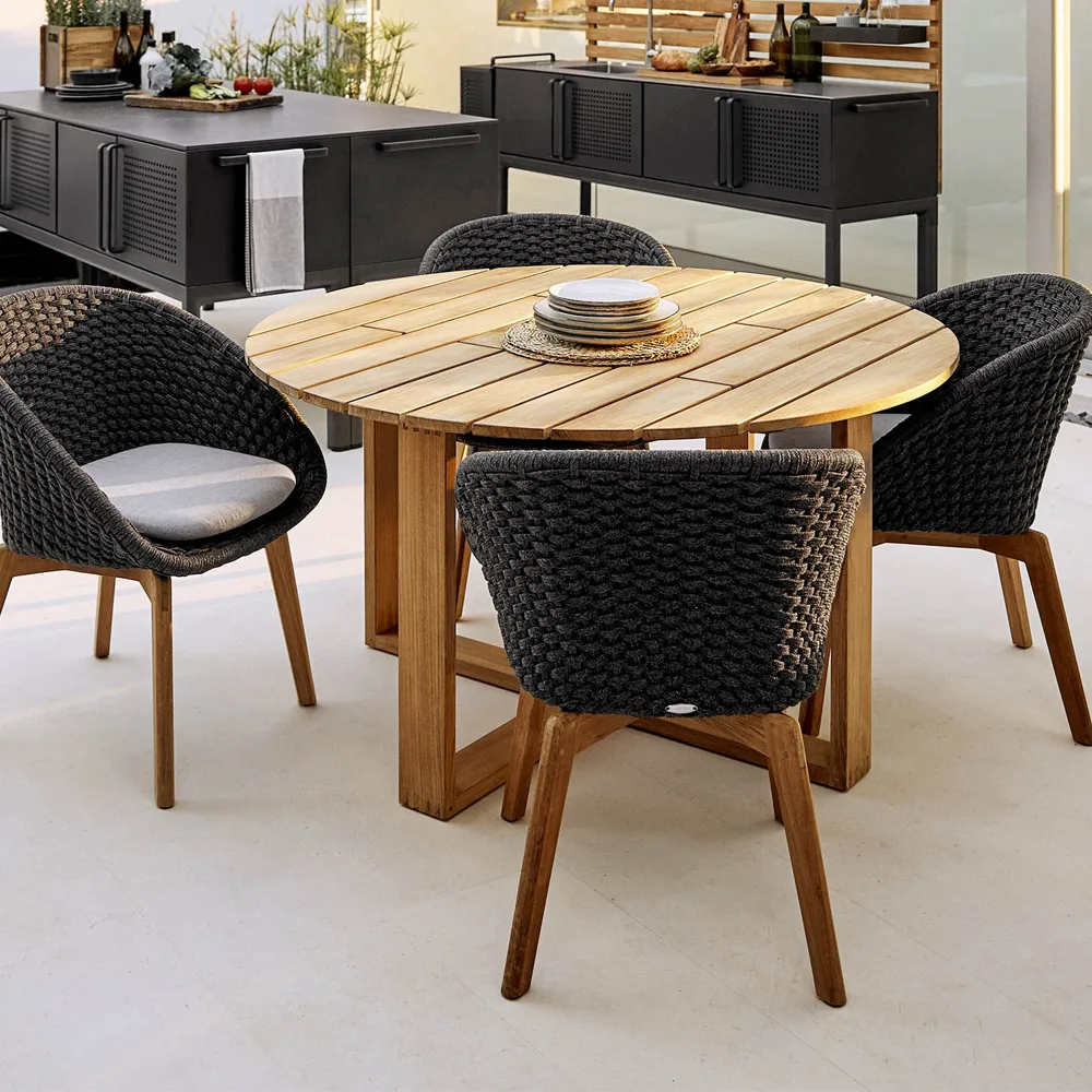 Tavolo da pranzo rotondo in teak Endless, Ø130 cm Cane-line
