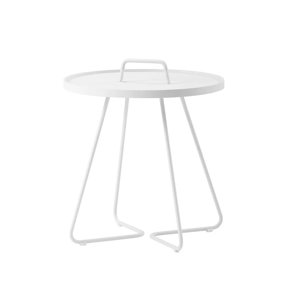 Tavolo On the move Ø52 cm, Bianco Cane-line