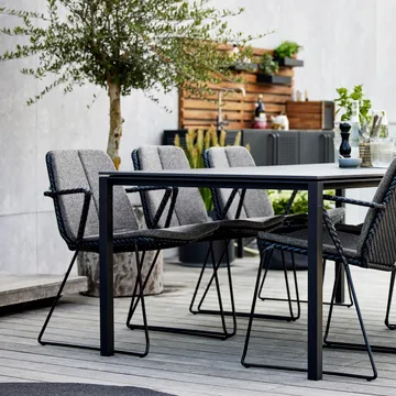 Tavolo Pure 200x100 cm Basalt grey-lava grey - Cane-line