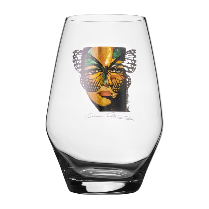 Bicchiere tumbler Golden Butterfly 35 cl - Clear - Carolina Gynning
