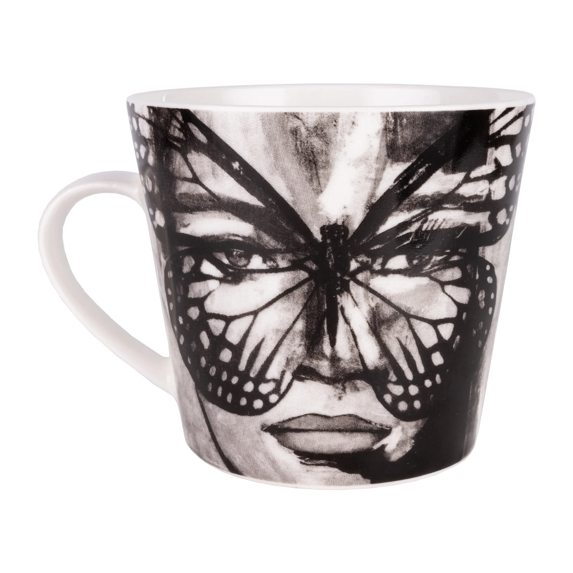 Golden Butterfly tazza 40 cl, Black-white Carolina Gynning