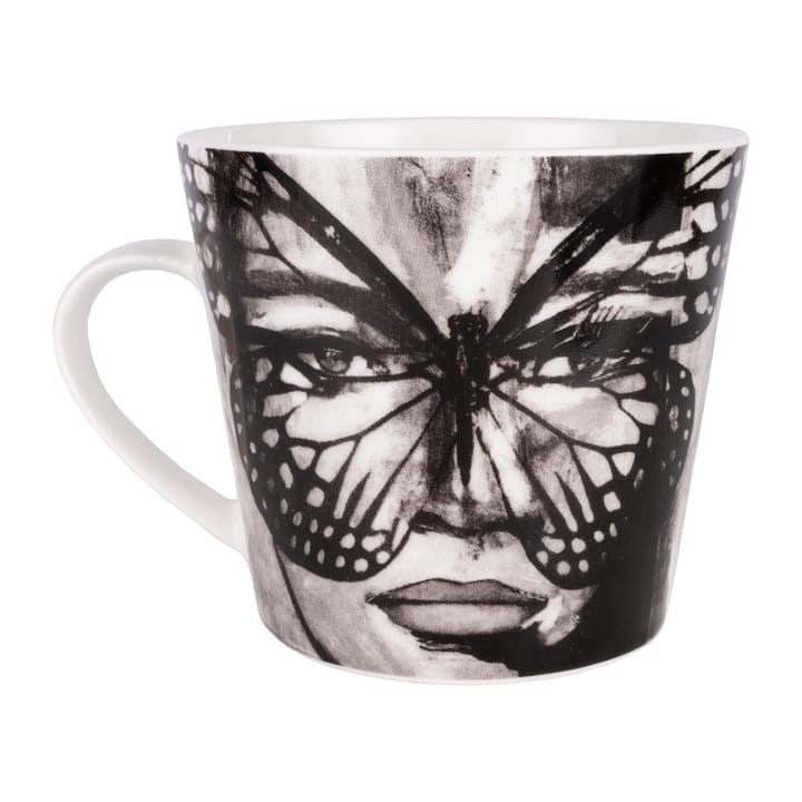 Golden Butterfly tazza 40 cl - Black-white - Carolina Gynning