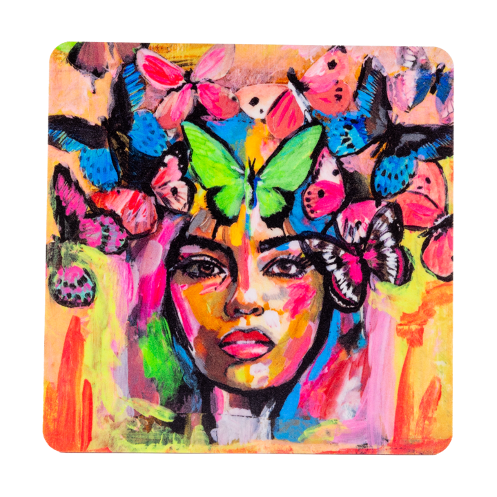 Sottobicchiere Coming back to life 9x9 cm - Multi - Carolina Gynning