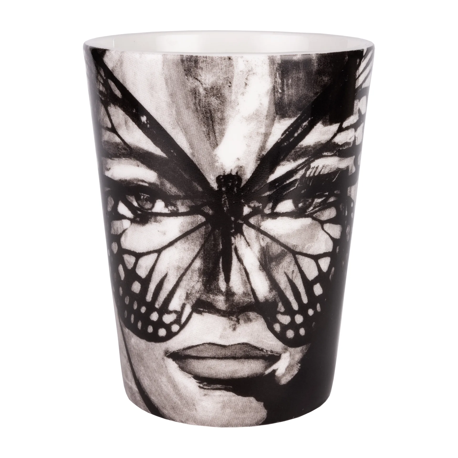 Tazza Golden Butterfly, 35 cl, Bianco e nero Carolina Gynning