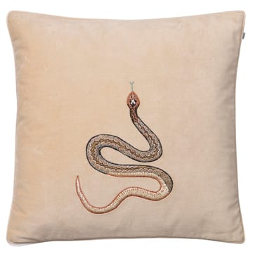 Copricuscino ricamato Embroidered Cobra 50x50 cm - Beige - Chhatwal & Jonsson