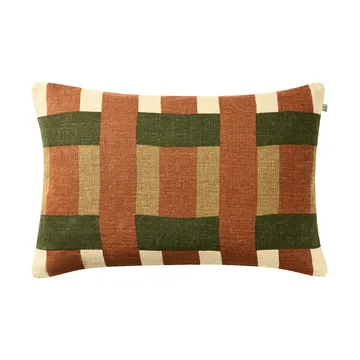 Copriscuscino Benaras - Apricot Orange-Khaki-Cactus Green, 40x60 cm - Chhatwal & Jonsson