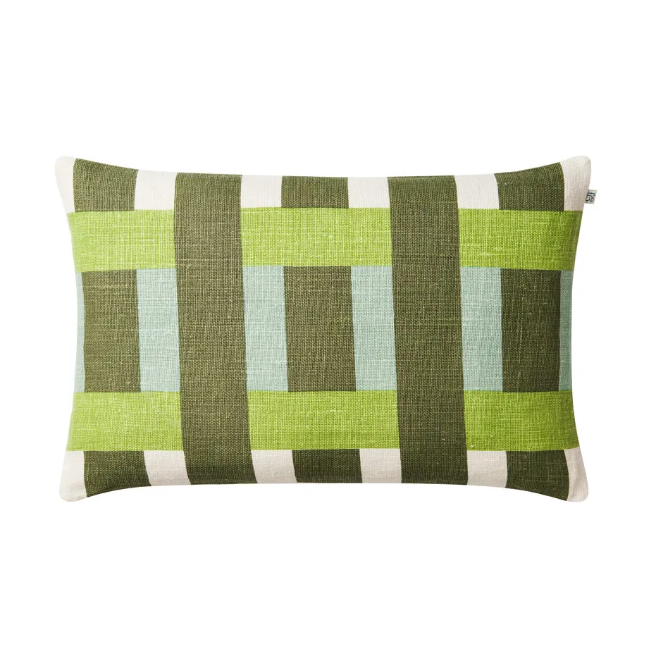Copriscuscino Benaras, Cactus green-lime-aqua, 40x60 cm Chhatwal & Jonsson