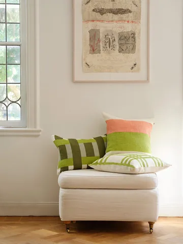 Copriscuscino Benaras - Cactus green-lime-aqua, 40x60 cm - Chhatwal & Jonsson