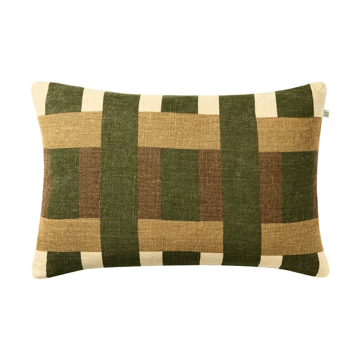 Copriscuscino Benaras - Cactus Green-Taupe-Khaki, 40x60 cm - Chhatwal & Jonsson