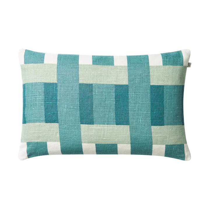 Copriscuscino Benaras - Heaven blue-aqua-palace blue, 40x60 cm - Chhatwal & Jonsson