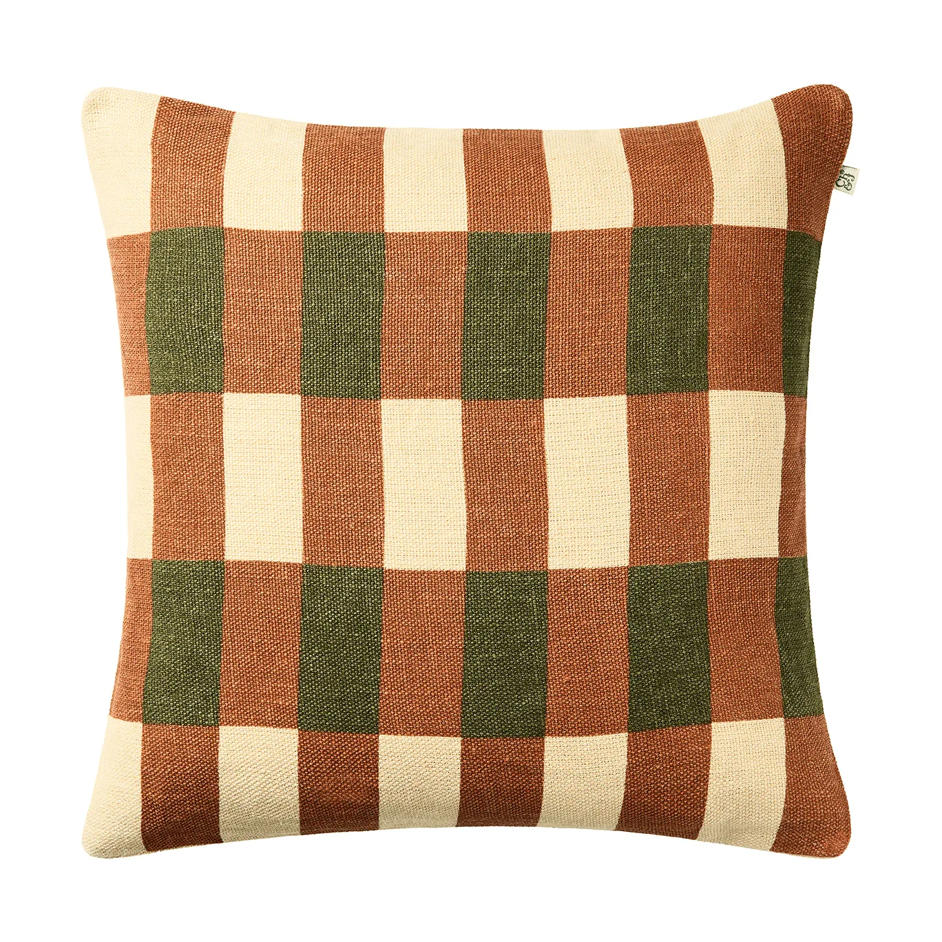 Copriscuscino Mahal, Apricot Orange-Cactus Green, 50x50 cm Chhatwal & Jonsson