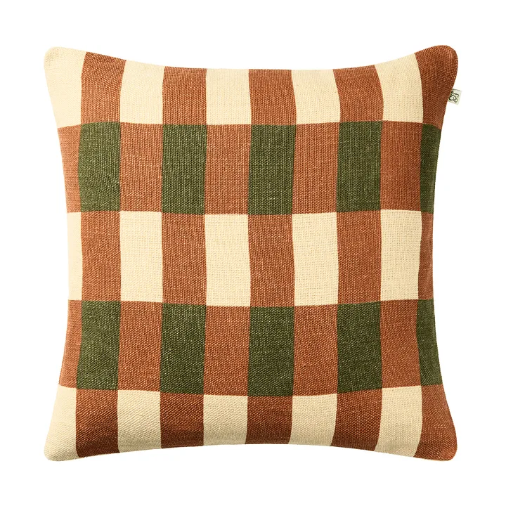 Copriscuscino Mahal - Apricot Orange-Cactus Green, 50x50 cm - Chhatwal & Jonsson