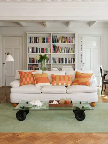 Copriscuscino Mahal - Apricot orange-khaki-rose, 50x50 cm - Chhatwal & Jonsson