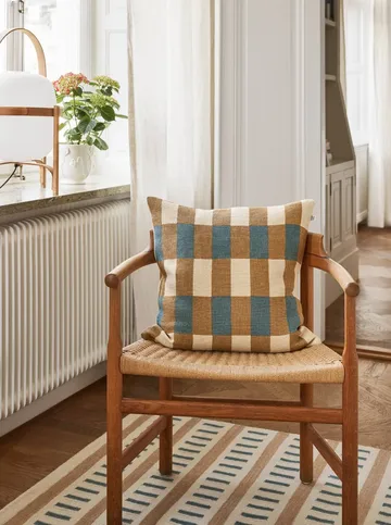 Copriscuscino Mahal - Khaki-Heaven Blue, 50x50 cm - Chhatwal & Jonsson