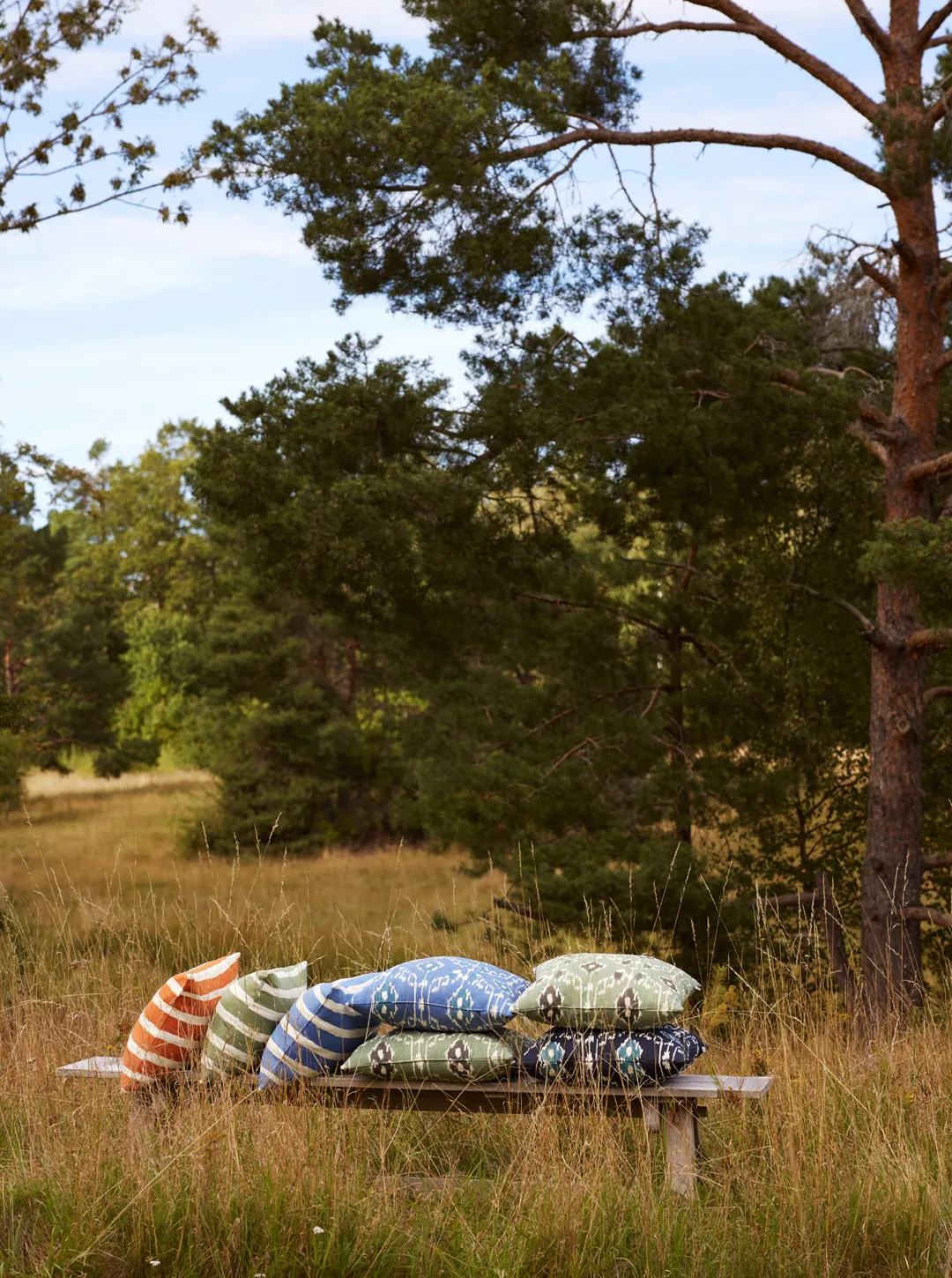 Cuscino da esterno Block Stripe 40x60 cm, Riviera blue-off white Chhatwal & Jonsson