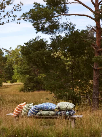 Cuscino da esterno Block Stripe 40x60 cm - Riviera blue-off white - Chhatwal & Jonsson