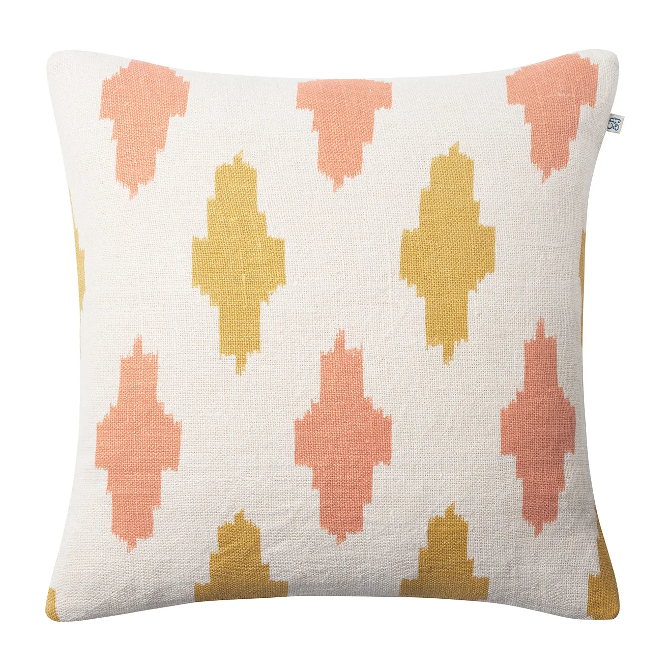 Federa Ikat Agra, 50x50 cm, Rosa, giallo spezia Chhatwal & Jonsson
