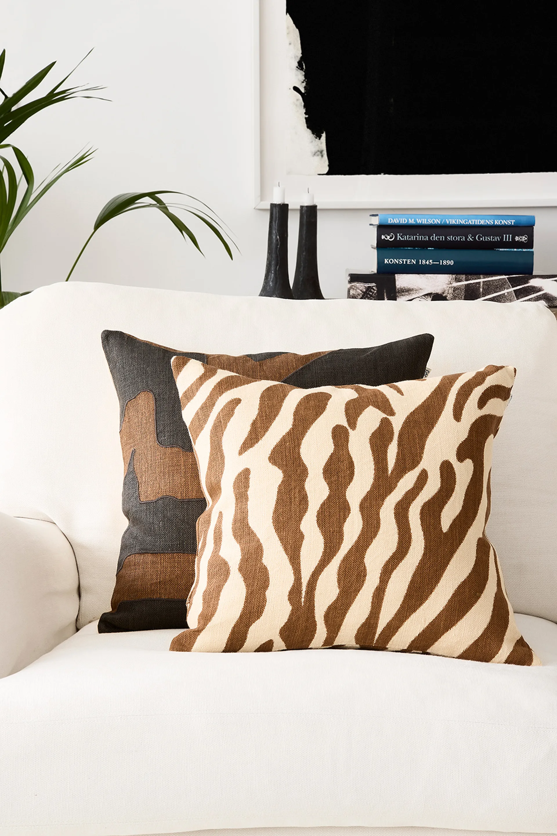 Federa Sikkim 50x50 cm, Grigio talpa, marrone scuro Chhatwal & Jonsson