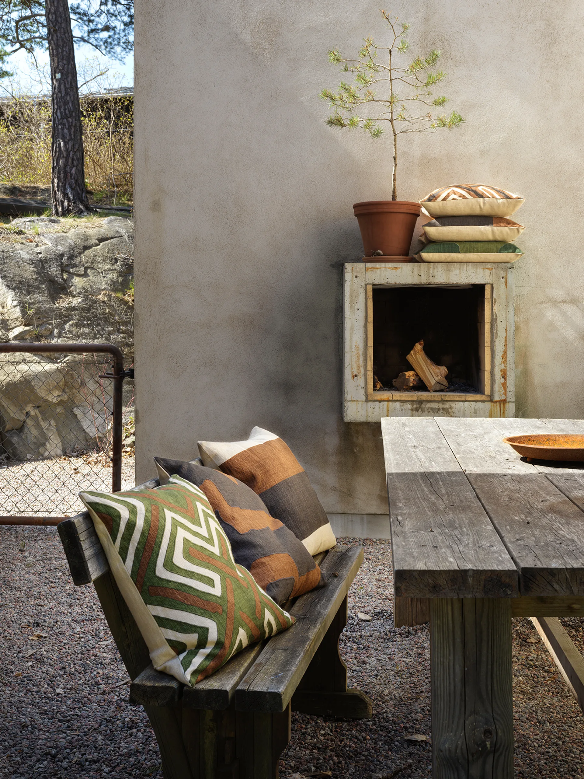 Federa Sikkim 50x50 cm, Grigio talpa, marrone scuro Chhatwal & Jonsson