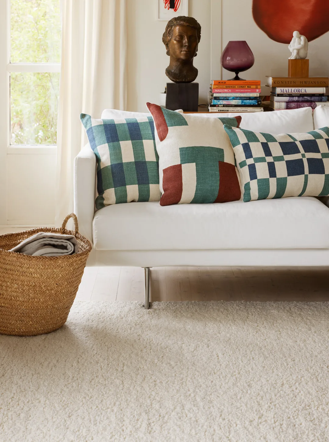 Fodera per cuscino Jay, Terracotta-heaven blue, 50x50 cm Chhatwal & Jonsson