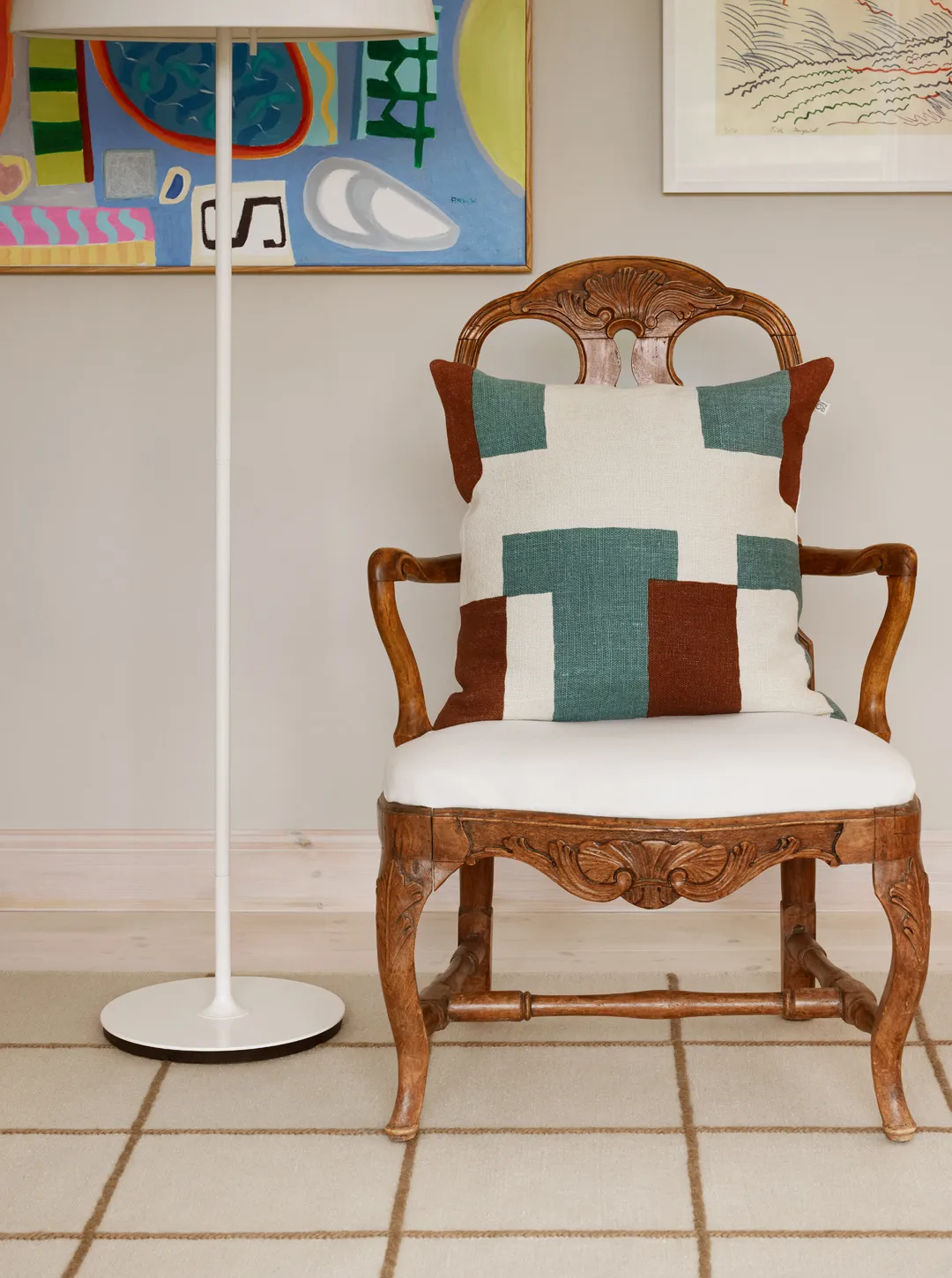 Fodera per cuscino Jay, Terracotta-heaven blue, 50x50 cm Chhatwal & Jonsson