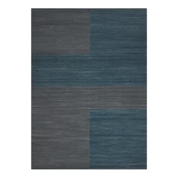 Tappeto in lana Ganga 170x240 cm - Grigio blu, blu scuro - Chhatwal & Jonsson