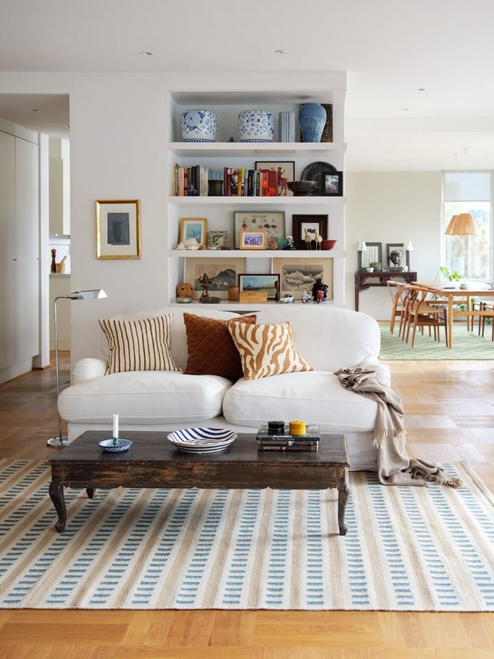Tappeto in lana Ladakh, Off white-l. beige-heaven blue, 230x320 cm Chhatwal & Jonsson