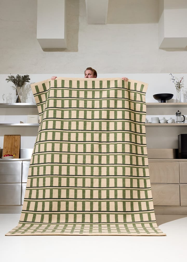 Tappeto in lana Mysore, Off white-green-dark green, 230x320 cm Chhatwal & Jonsson