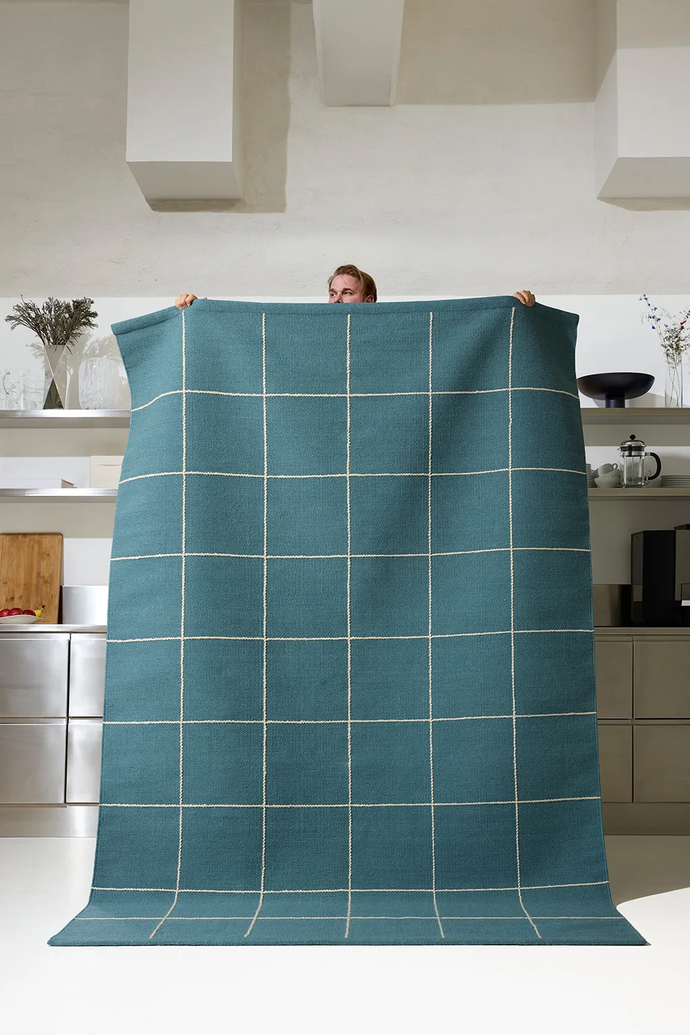 Tappeto Milan, Heaven blue-off white, 180x270 cm Chhatwal & Jonsson