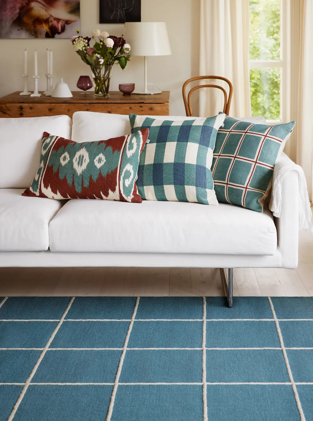 Tappeto Milan, Heaven blue-off white, 230x320 cm Chhatwal & Jonsson