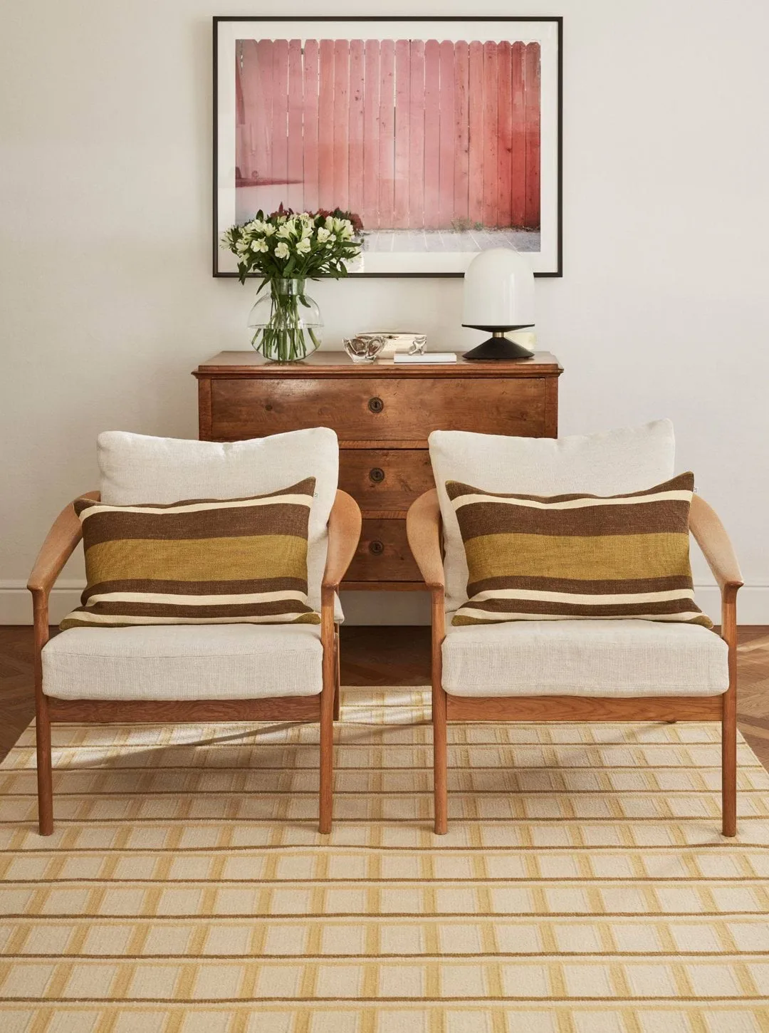 Vera federa per cuscino, Masala Yellow-Taupe, 40x60 cm Chhatwal & Jonsson