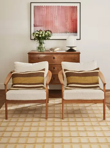 Vera federa per cuscino - Masala Yellow-Taupe, 40x60 cm - Chhatwal & Jonsson
