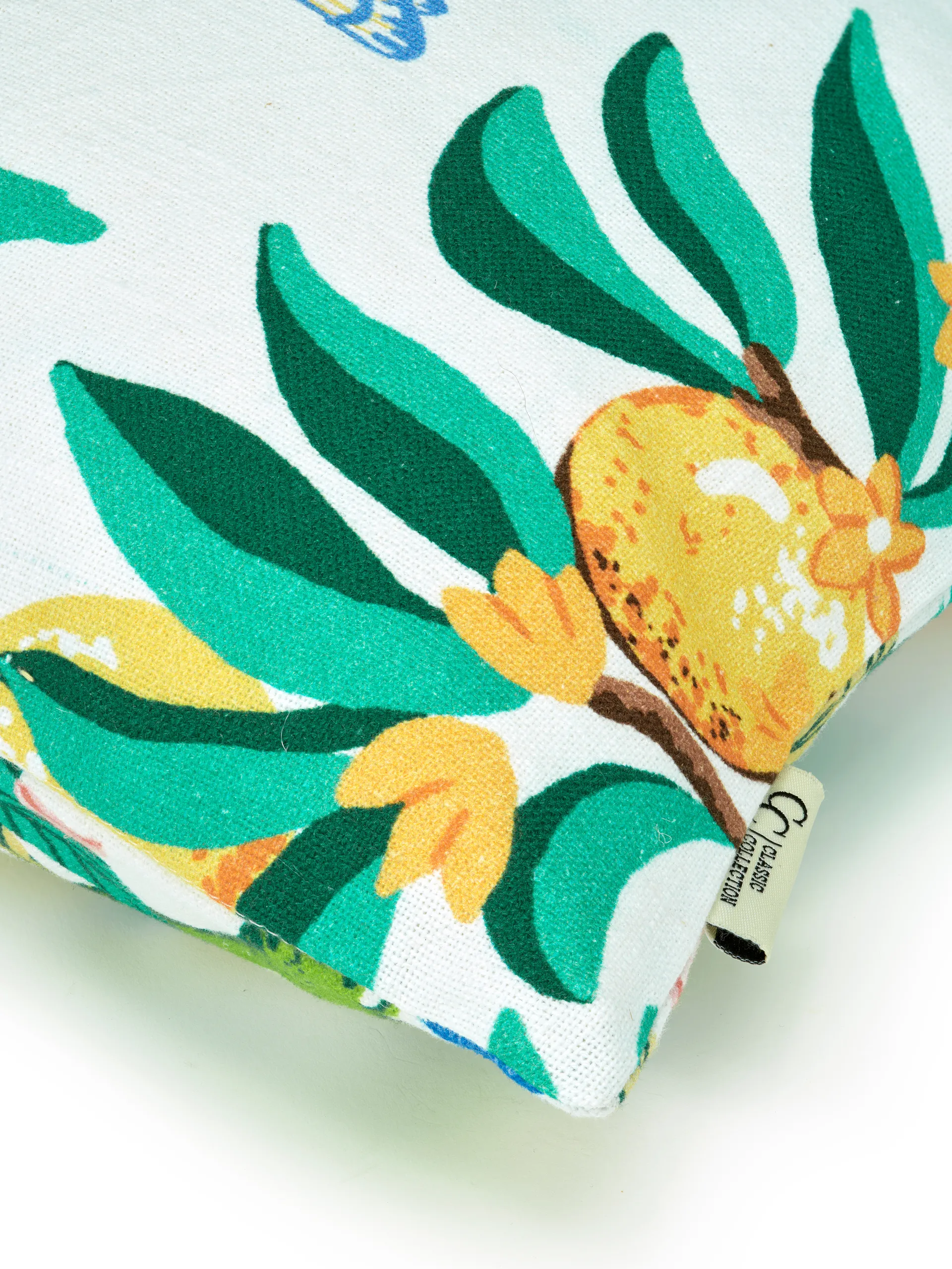 Botanical Orange Copricuscino 50x50 cm, Bianco Classic Collection