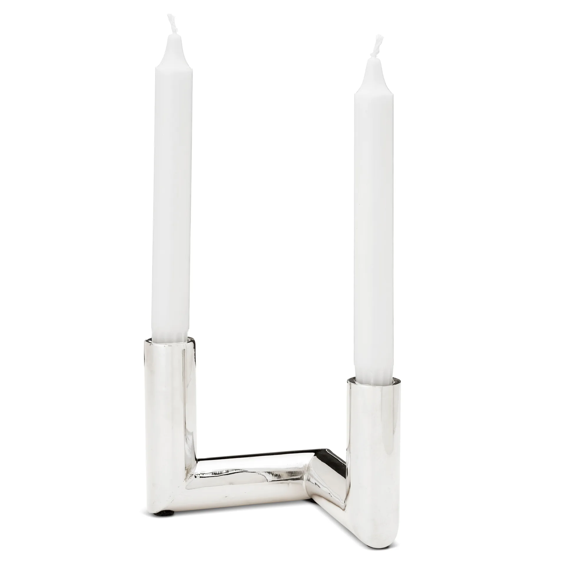 Candeliere Pipe 11 cm, Ottone nichelato Classic Collection
