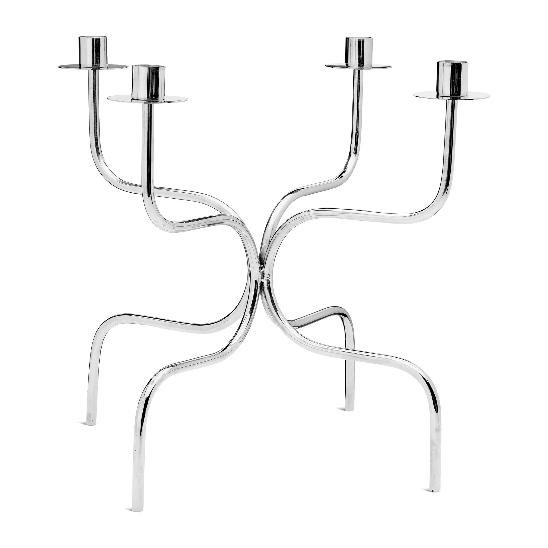 Candelieri candelabra quartet, Ottone nichelato Classic Collection