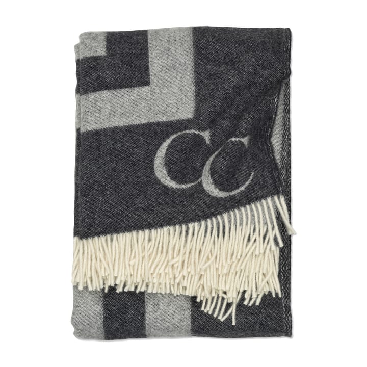 Coperta in lana Monogram 130x200 cm - nero - Classic Collection