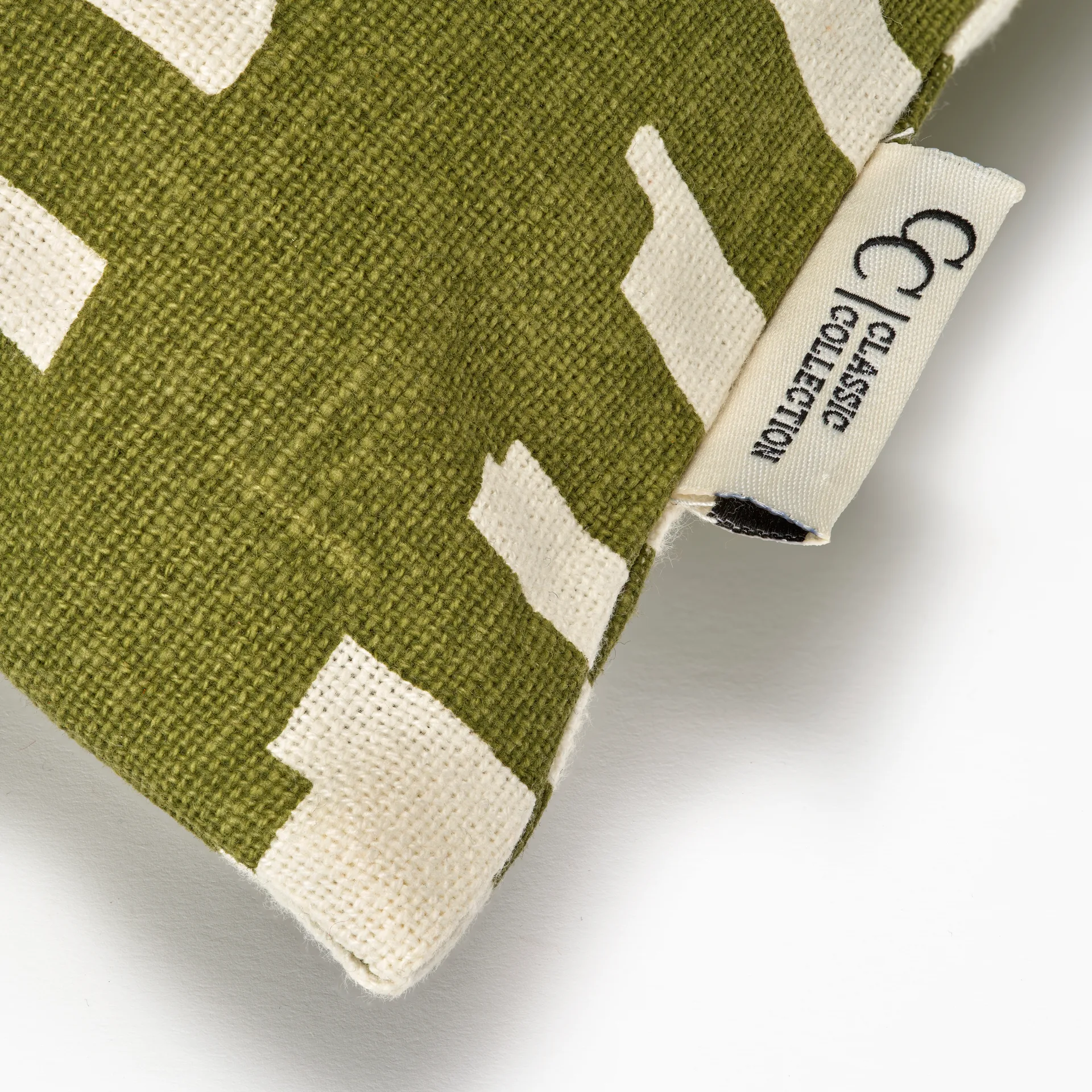 Fodera per cuscino Ikat Block 50x50 cm, Verde Classic Collection