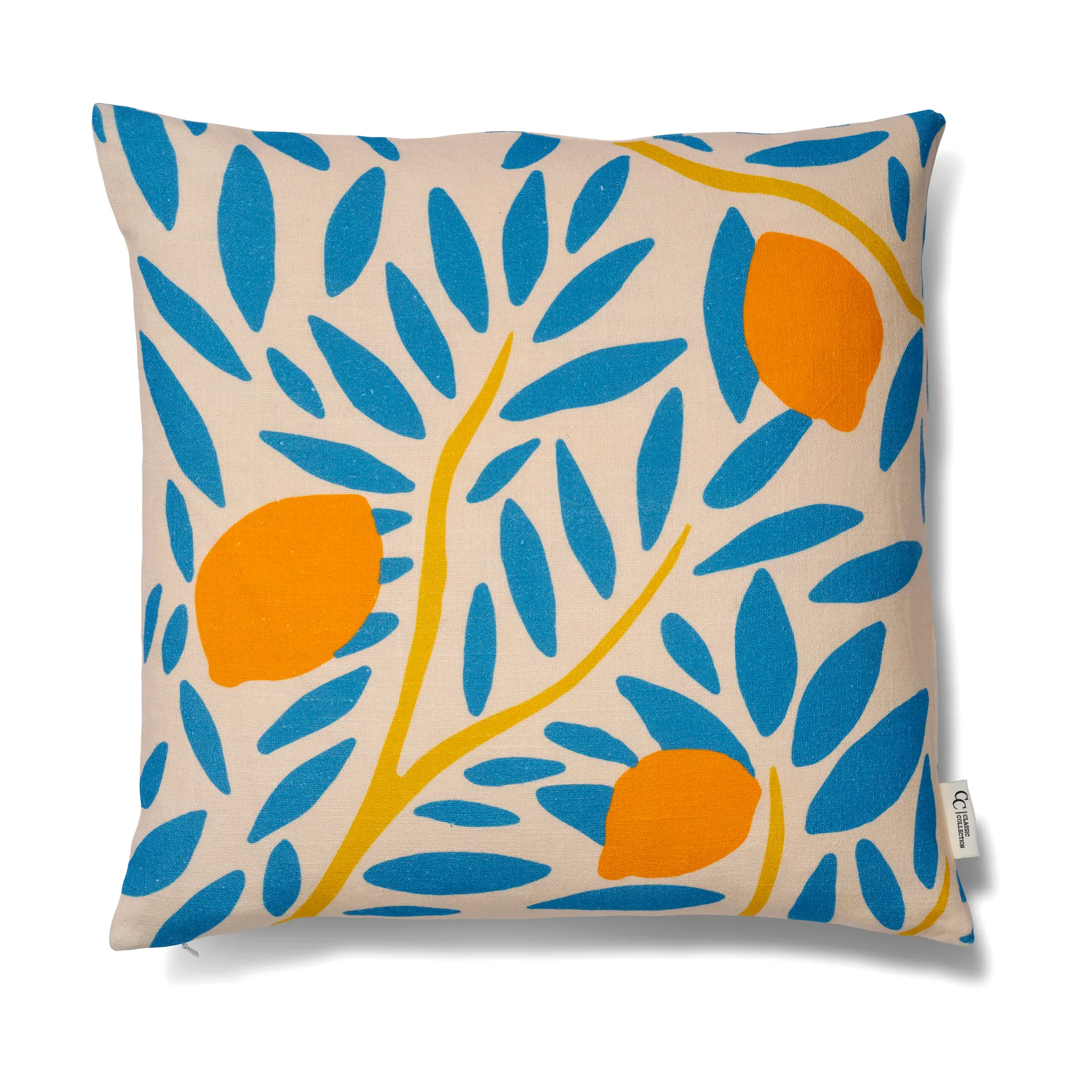 Fodera per cuscino Sunny citrus 50x50 cm, Blu Classic Collection