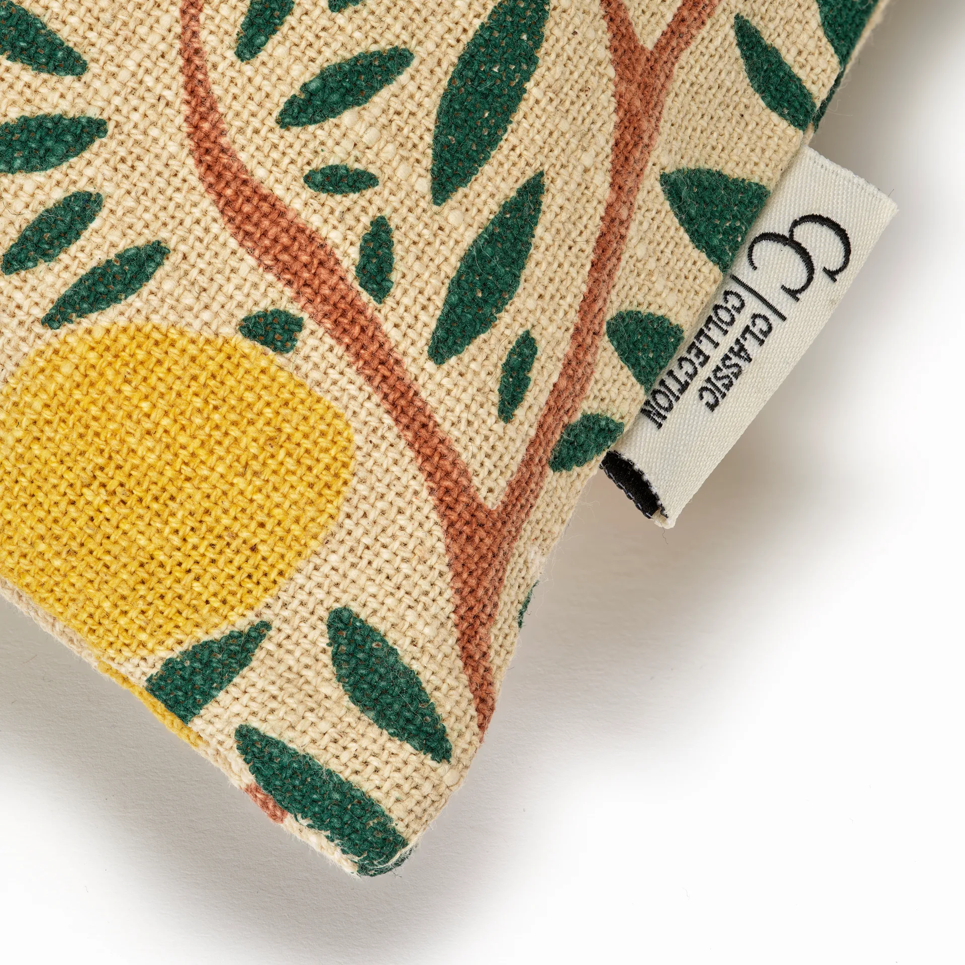 Fodera per cuscino Sunny citrus 50x50 cm, Verde scuro Classic Collection