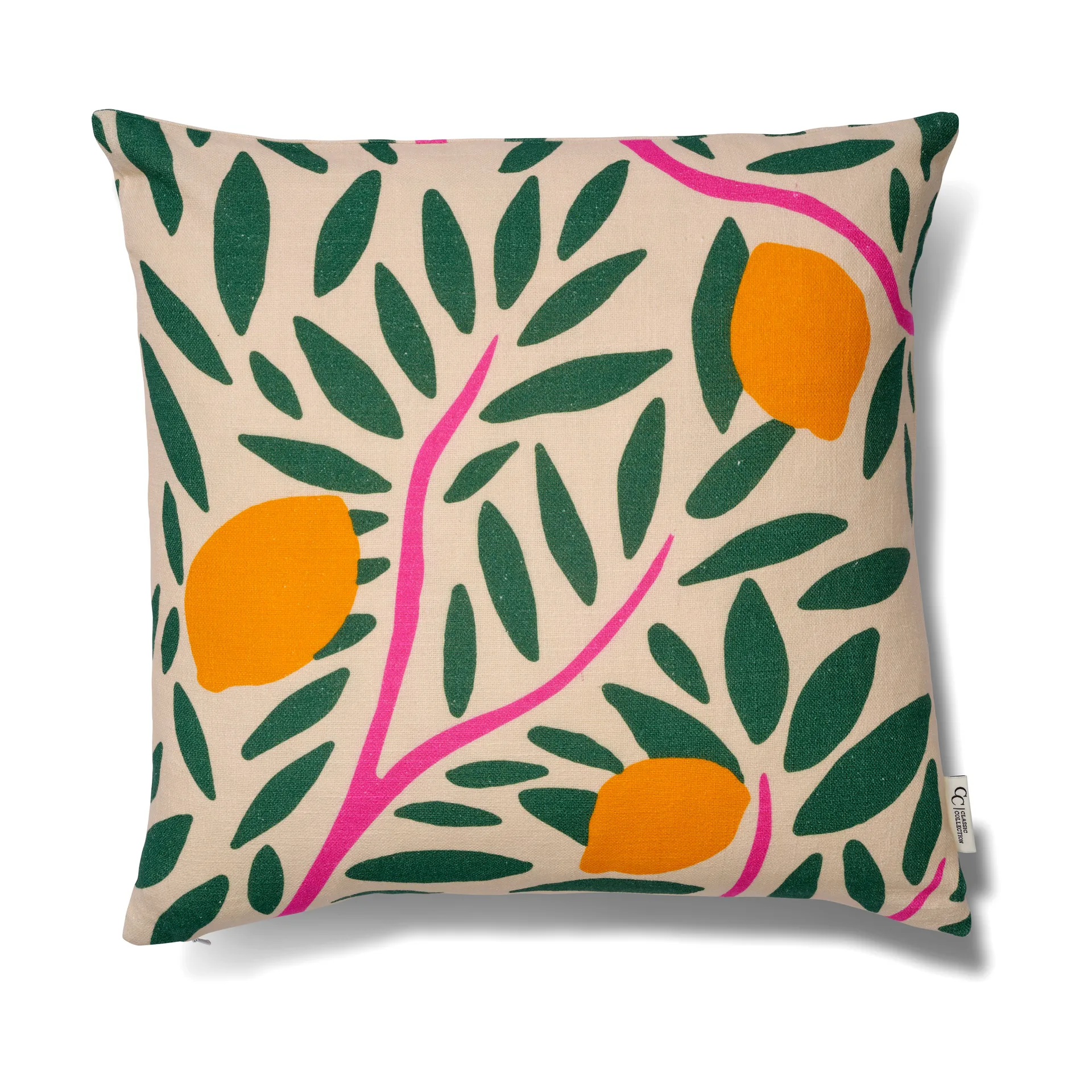 Fodera per cuscino Sunny citrus 50x50 cm, Verde Classic Collection