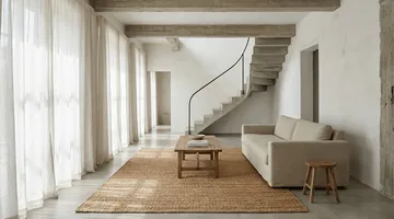 Jute Plain tappeto - Natural, 250x350 cm - Classic Collection