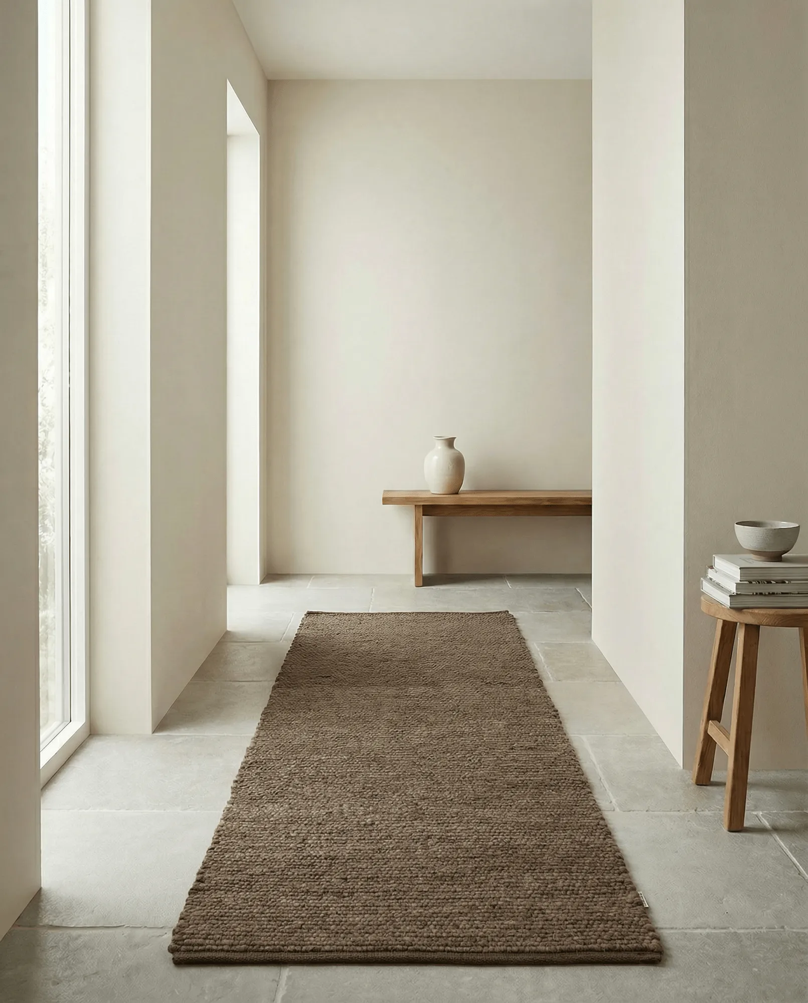 Passatoia Merino, Marrone, 80x200 cm Classic Collection