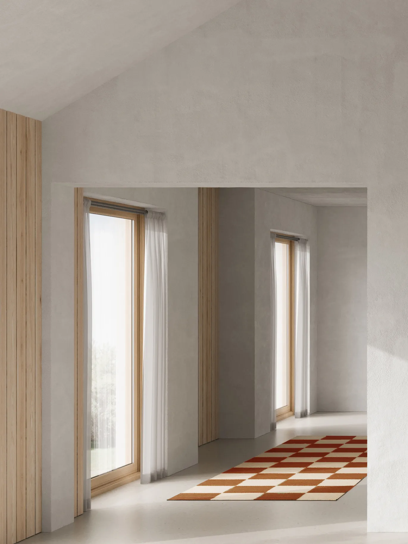 Passatoia Square, Brown-natur, 80x200 cm Classic Collection