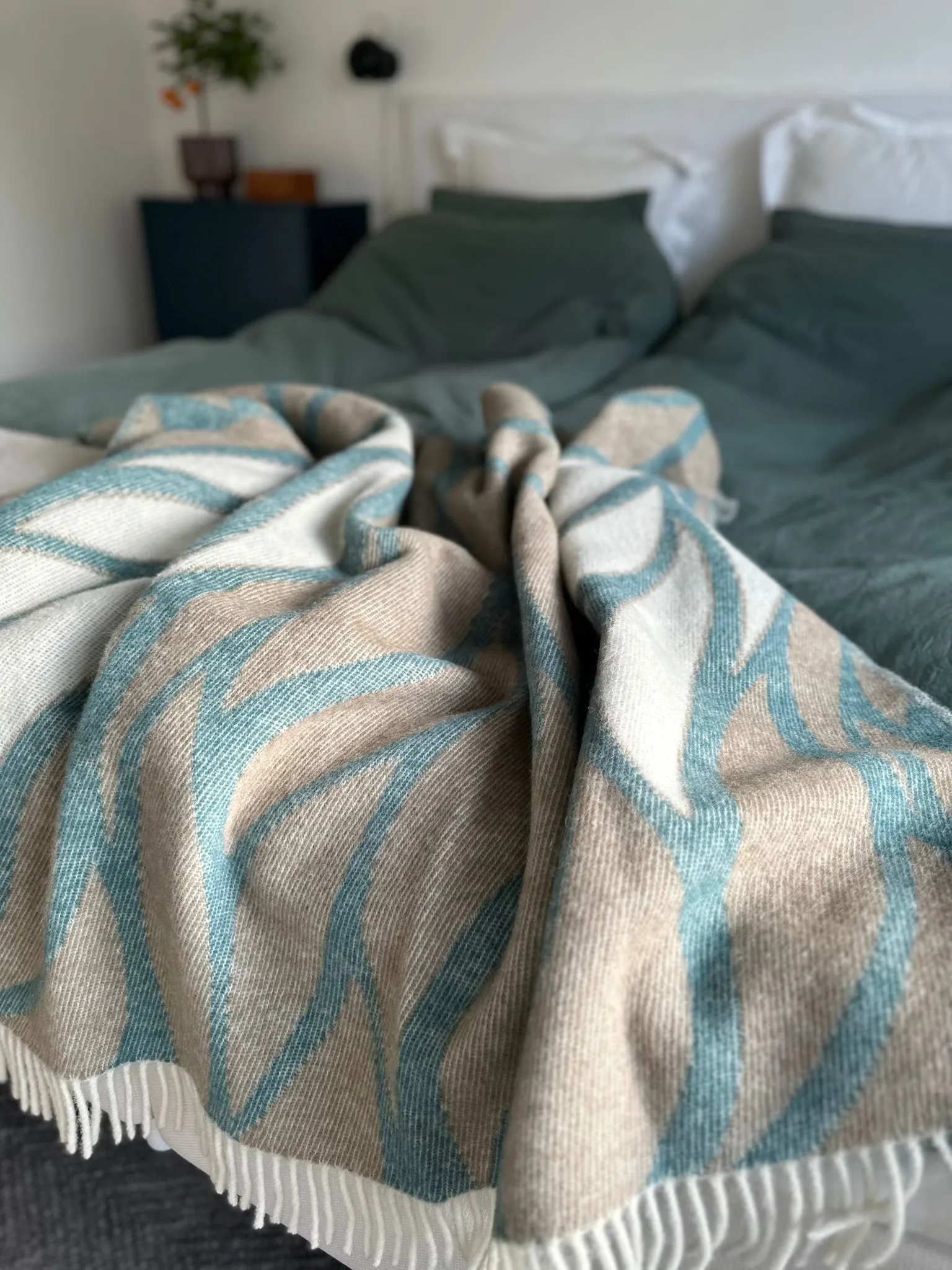 Plaid Folia 130x180 cm, Teal Classic Collection