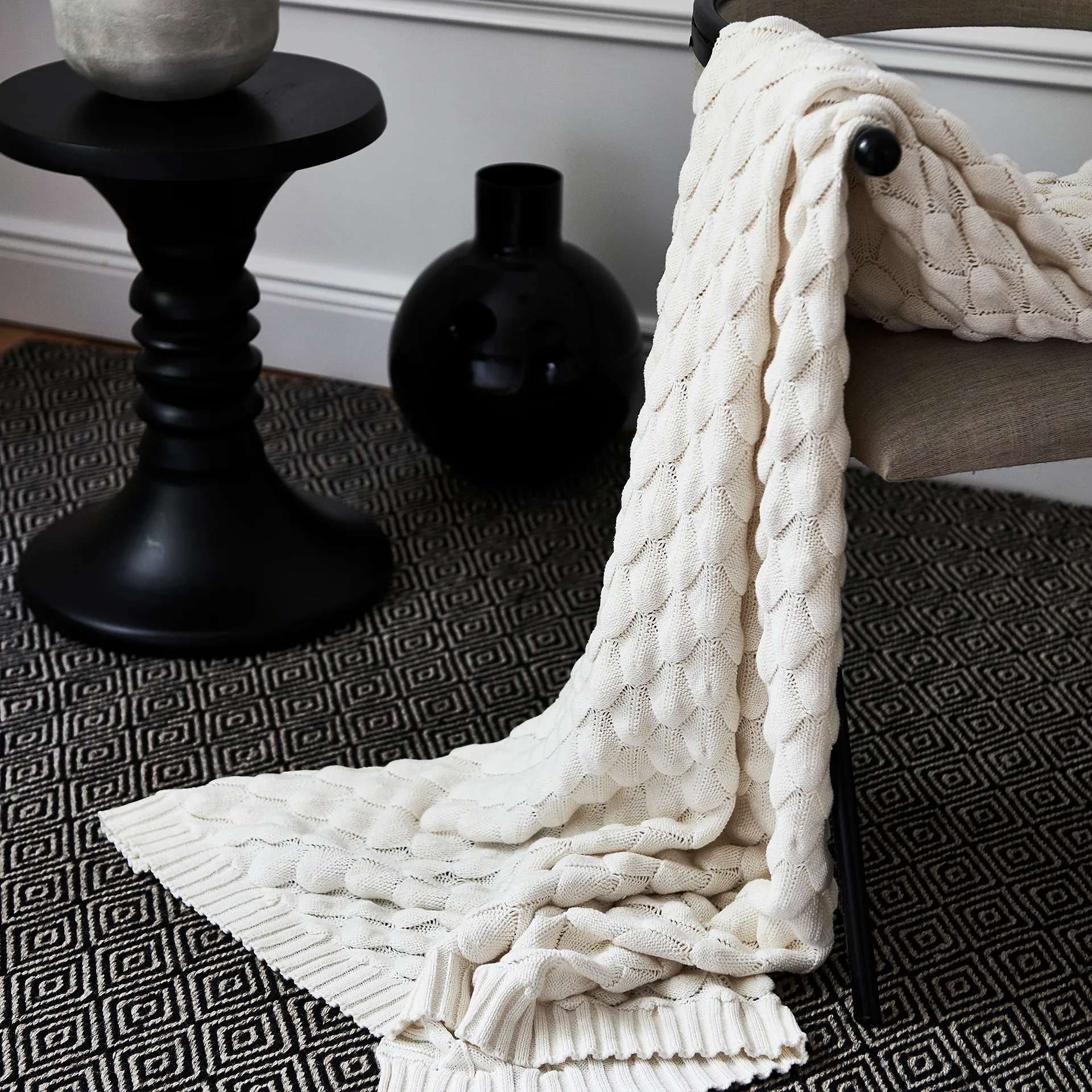 Plaid Gems 130x170 cm, bianco Classic Collection