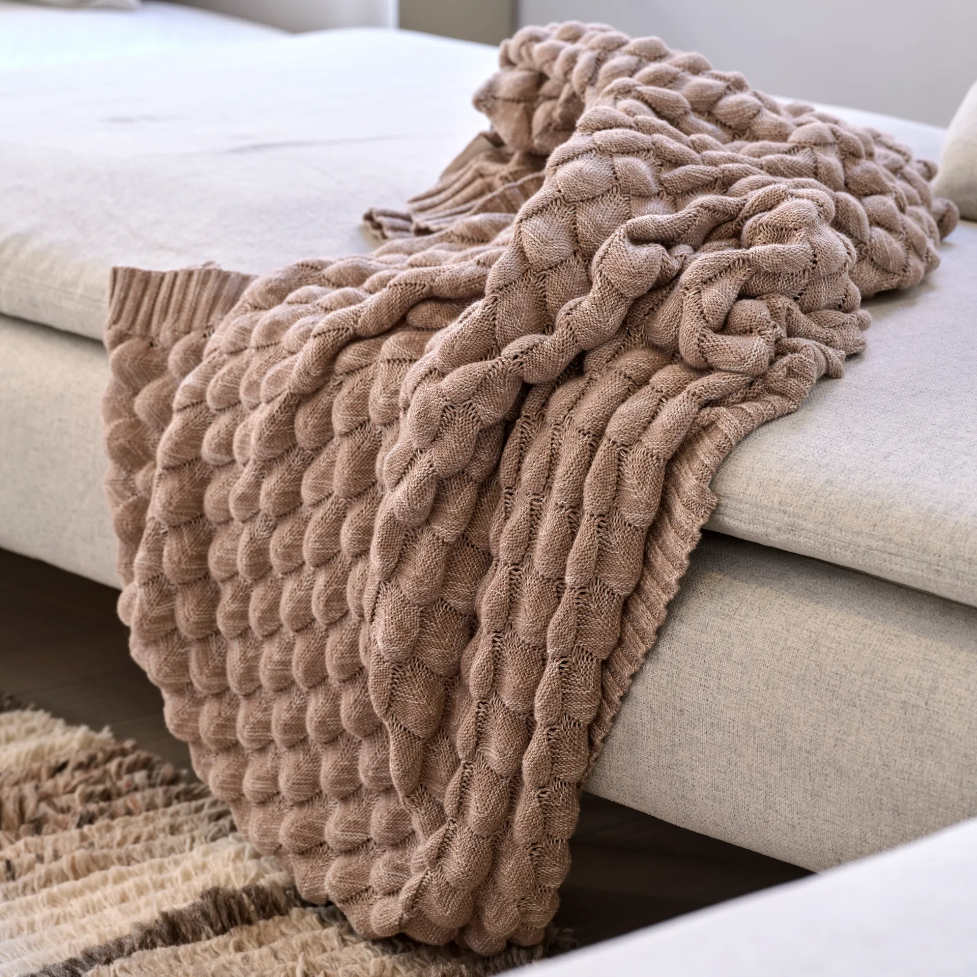 Plaid Gems 130x170 cm, Simply taupe Classic Collection