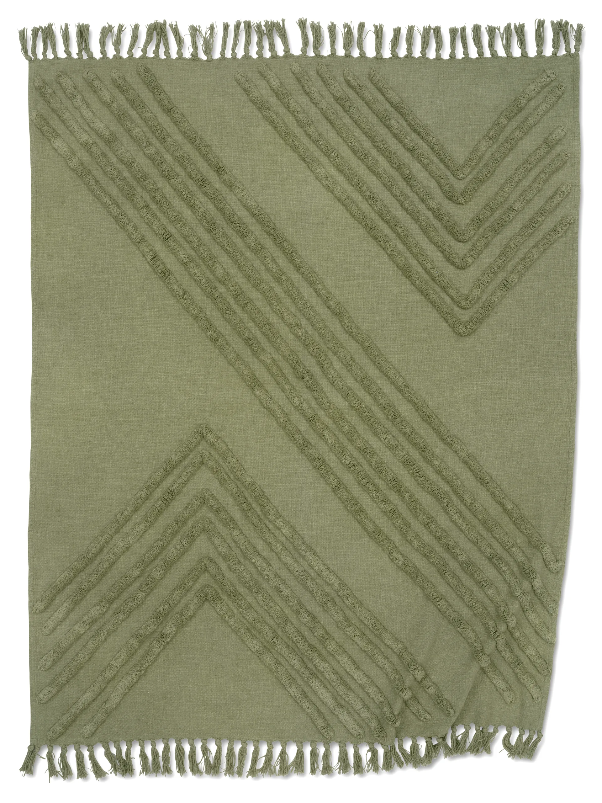 Plaid in cotone Edge, 130x170 cm, Color tè Classic Collection