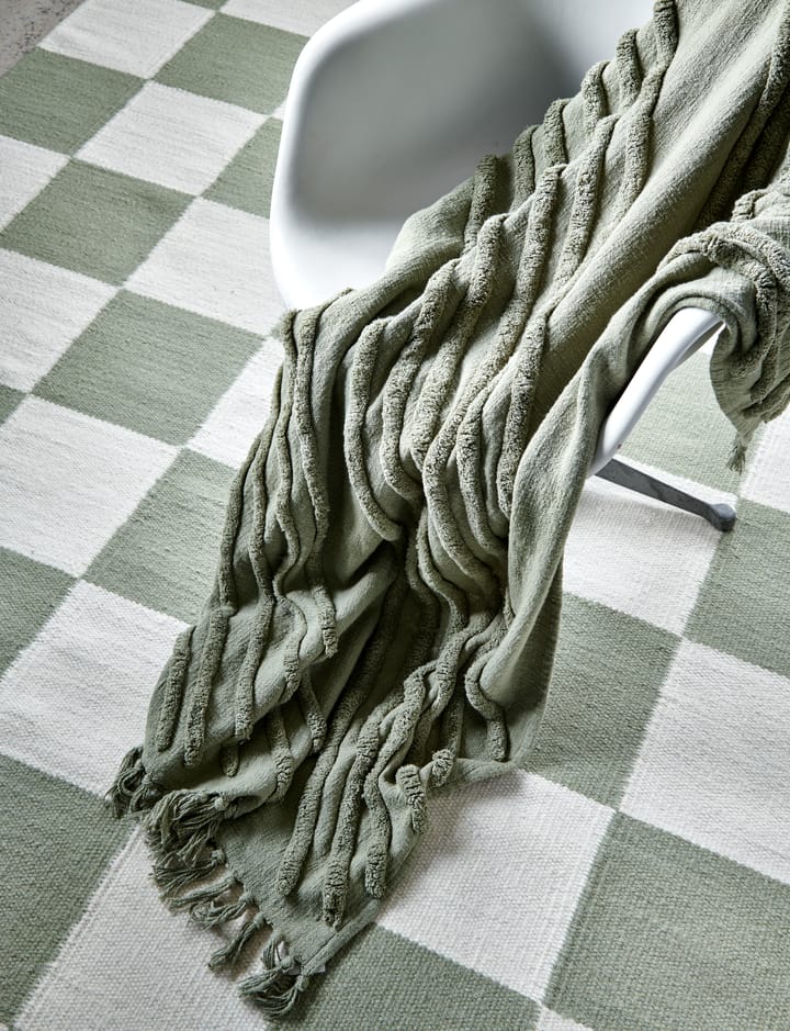 Plaid in cotone Edge, 130x170 cm, Color tè Classic Collection