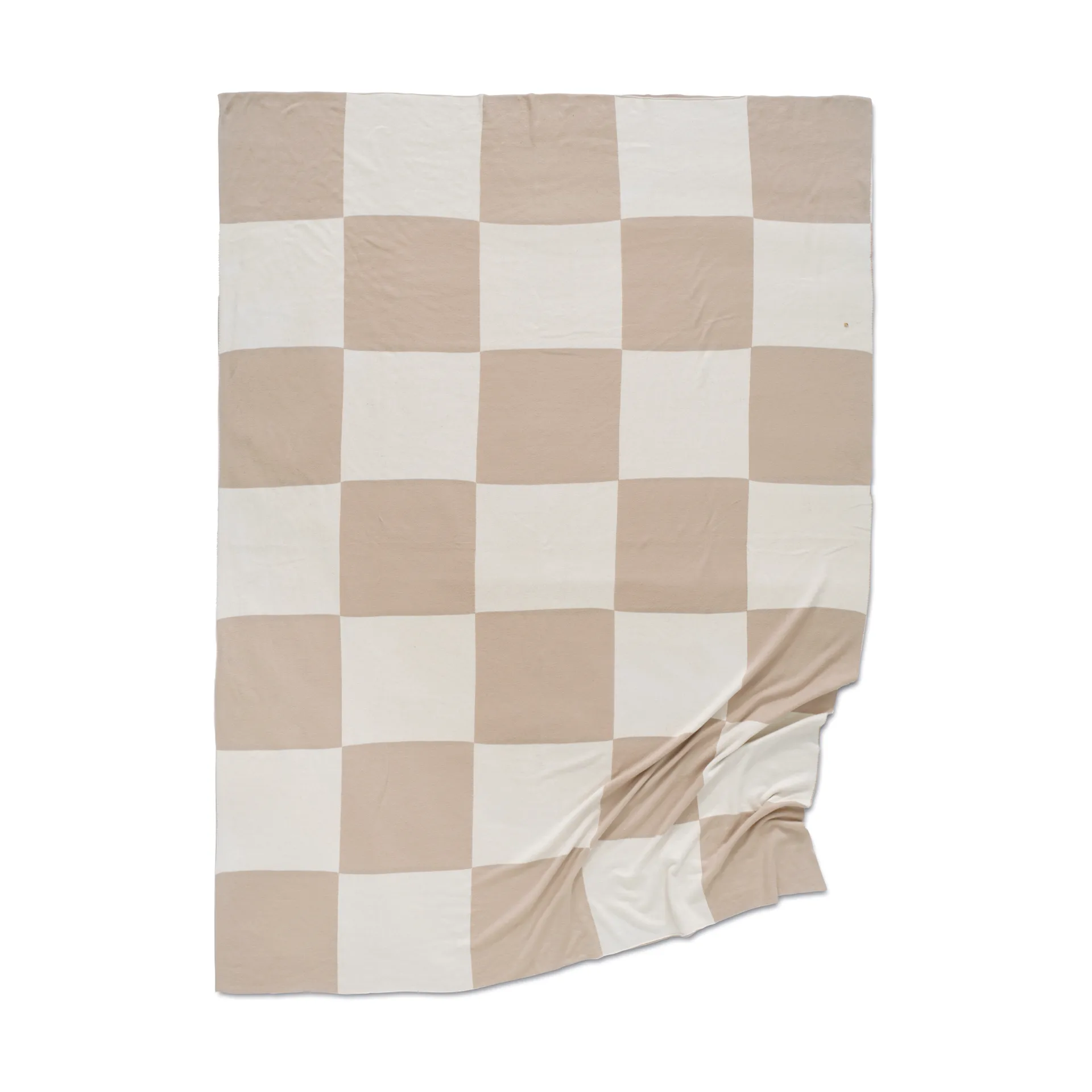 Plaid Square 130x170 cm, Beige-bianco Classic Collection